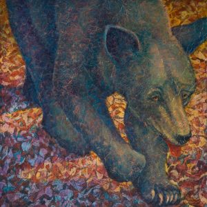 “Black Bear II” Acrylic Layers Painting by VA Artist Robyn Ryan