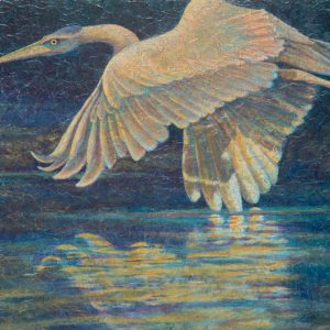 “Heron V” Acrylic Layers Painting by VA Artist Robyn Ryan