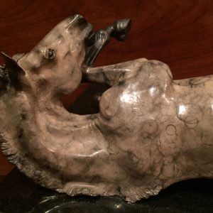 Artist Robyn Ryan's "Rolling Bliss" - Detail of finished bronze