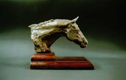 Bronze study of horse head