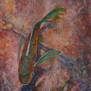 Watercolor of Fish in the shallow water