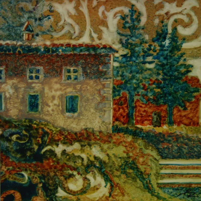 Watercolor of Italian Villa