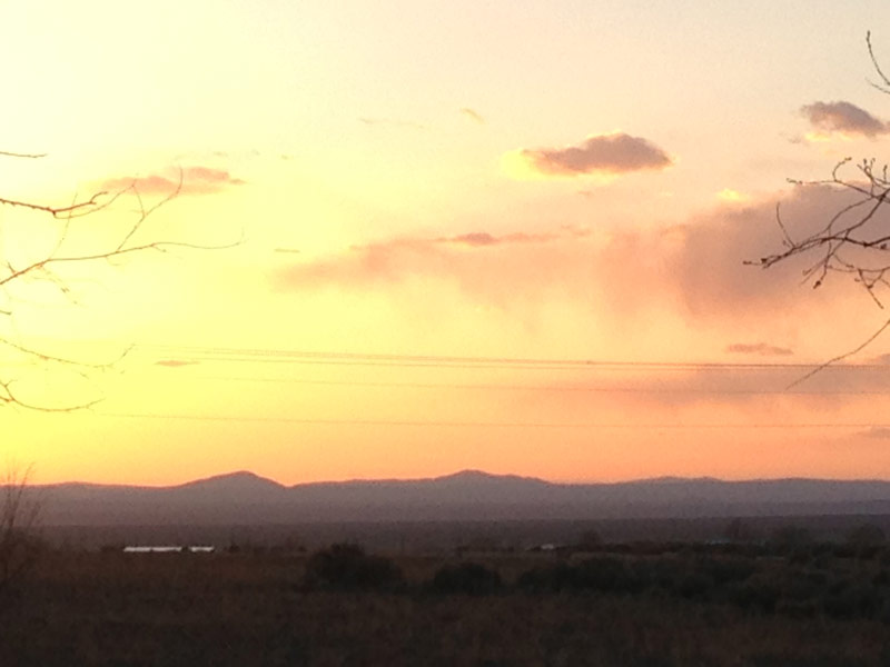 Sunset over high desert, Taos, NM
