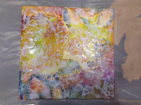 Robyn Ryan Fox painting first gel layer