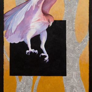 "Incoming III" 24" x 18" Mixed Media Collage by Artist Robyn Ryan