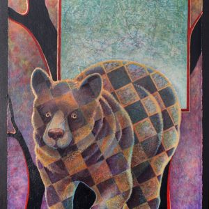 "The Three Bears ~ Baby Bear" 22" x 15" Collage Painting by Virginia Artist Robyn Ryan