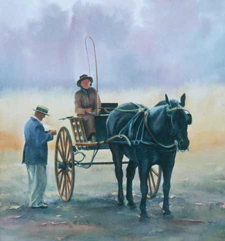 Robyn Ryan Watercolor Painting of Carriage