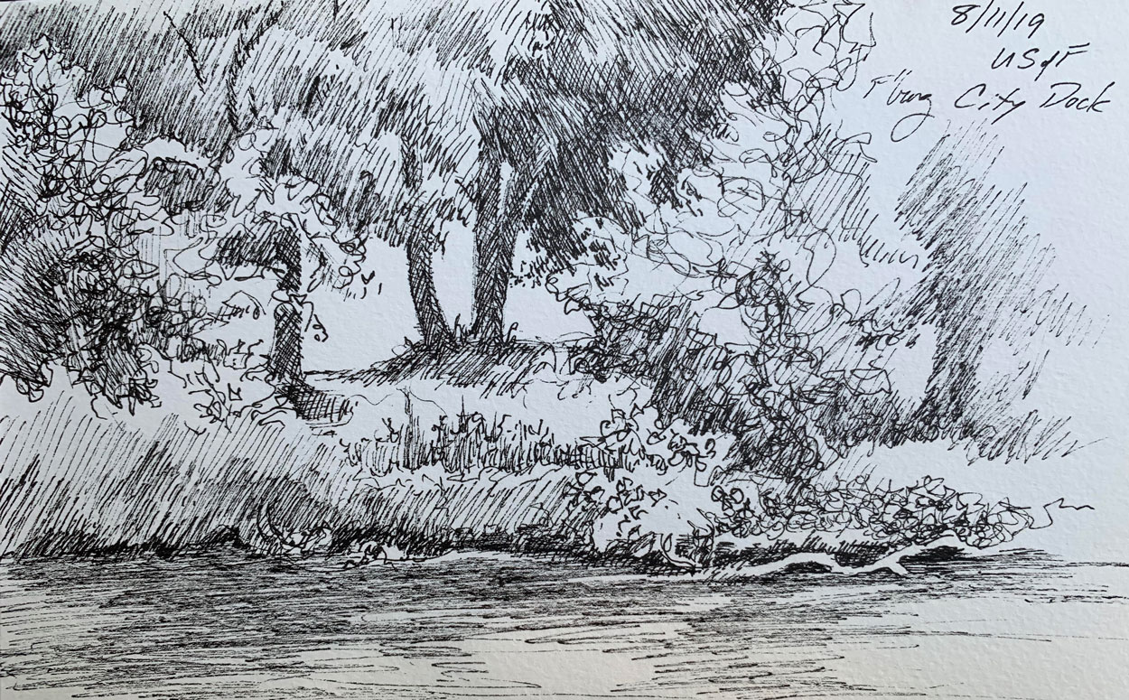 Robyn Ryan Sketch Across the River