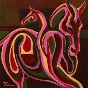 Virginia Artist Robyn Ryan's Equine Shapes ~ In and Out IX
