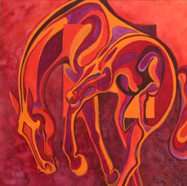 Virginia Artist Robyn Ryan's Equine Shapes ~ In and Out VIII
