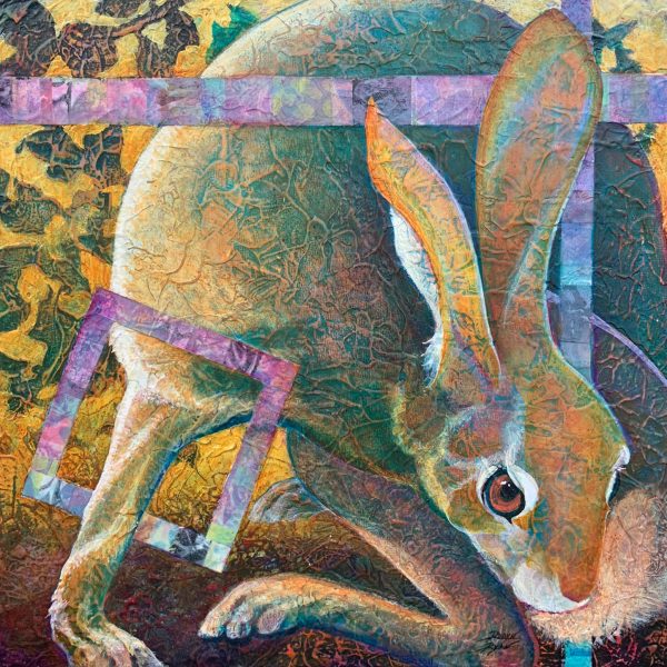 Mixed Media Collage of Rabbit