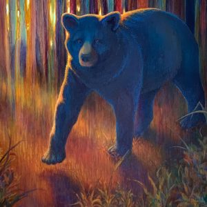 Robyn Ryan Virginia Artist "Shadow Bear" acrylic painting